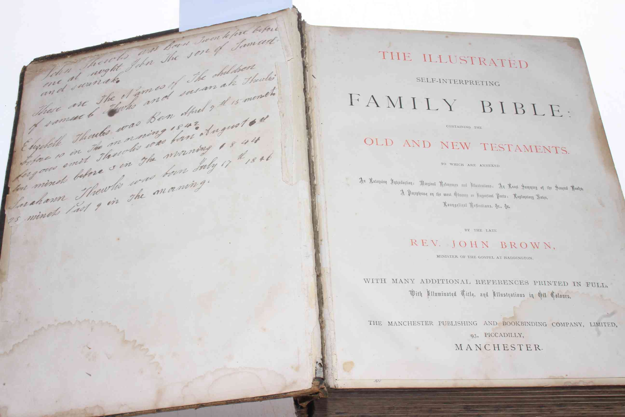 Early colour illustrated family bible. - Image 2 of 2