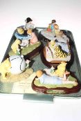 Five Royal Doulton limited edition 'Winnie the Pooh' groups, with bases,