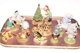 Royal Doulton 'Winnie the Pooh' figures, fifteen pieces.