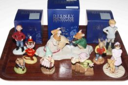 Royal Doulton Disney and Bunnykins figures, including limited edition The Ice Ball, nine pieces,