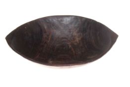 Tongan Kava bowl, 39cm by 31cm, 10cm high.