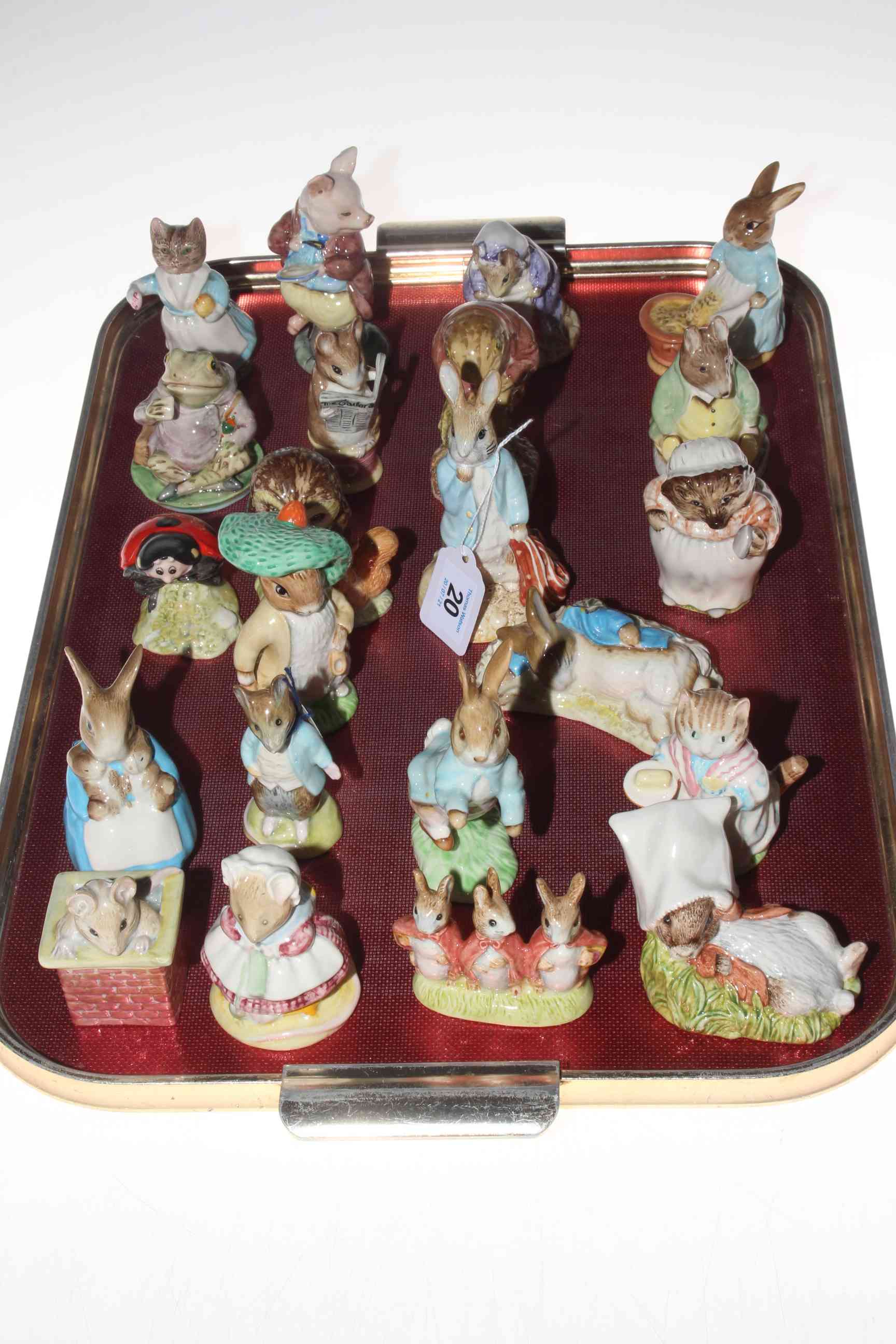 Royal Albert Beatrix Potter figures, twenty two pieces, with boxes.