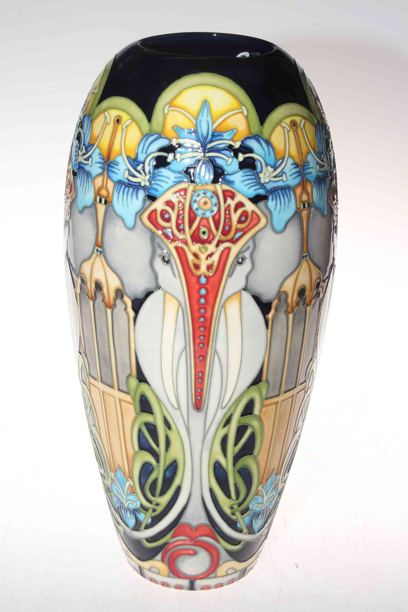 Moorcroft limited edition Dasaca vase by Kerry Goodwin, 60/200, 37cm, with box.