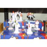 Coalport Characters The Snowman Groups and figures, six pieces with boxes.