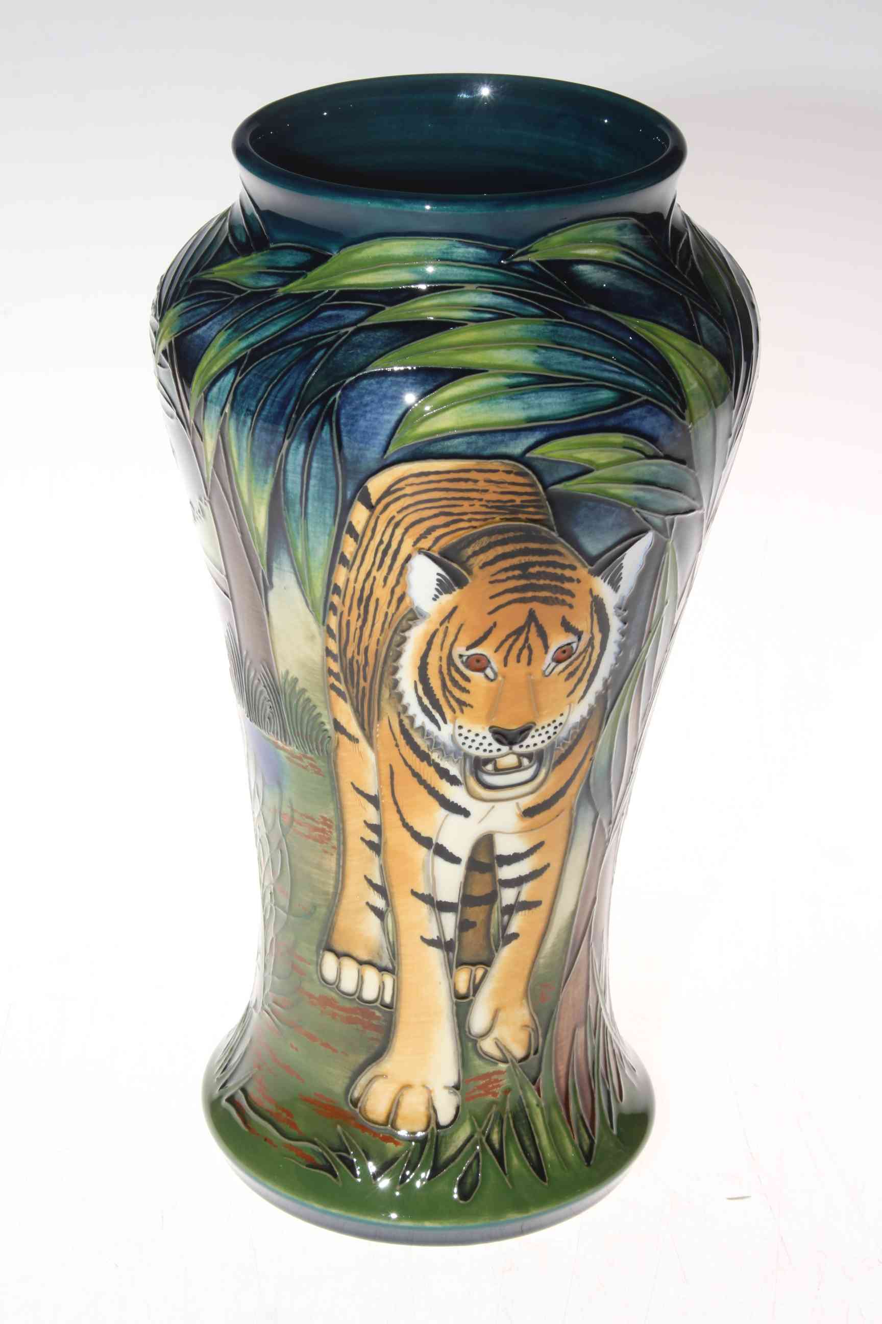 Moorcroft limited edition Ranthambore vase by Sian Leeper, 301/400, 26cm, with box.