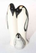 Moorcroft Family of Emperors Penguin Group, 18cm, with box.