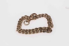 9 carat gold chain link bracelet.