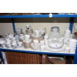 Part dinner and teawares including Wedgwood Susie Cooper Glen Mist, Royal Albert Haworth, etc.