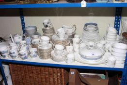 Part dinner and teawares including Wedgwood Susie Cooper Glen Mist, Royal Albert Haworth, etc.