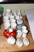 Poole Pottery vase, seven Royal Doulton Brambly Hedge cups and saucers, and various Wedgwood pieces.
