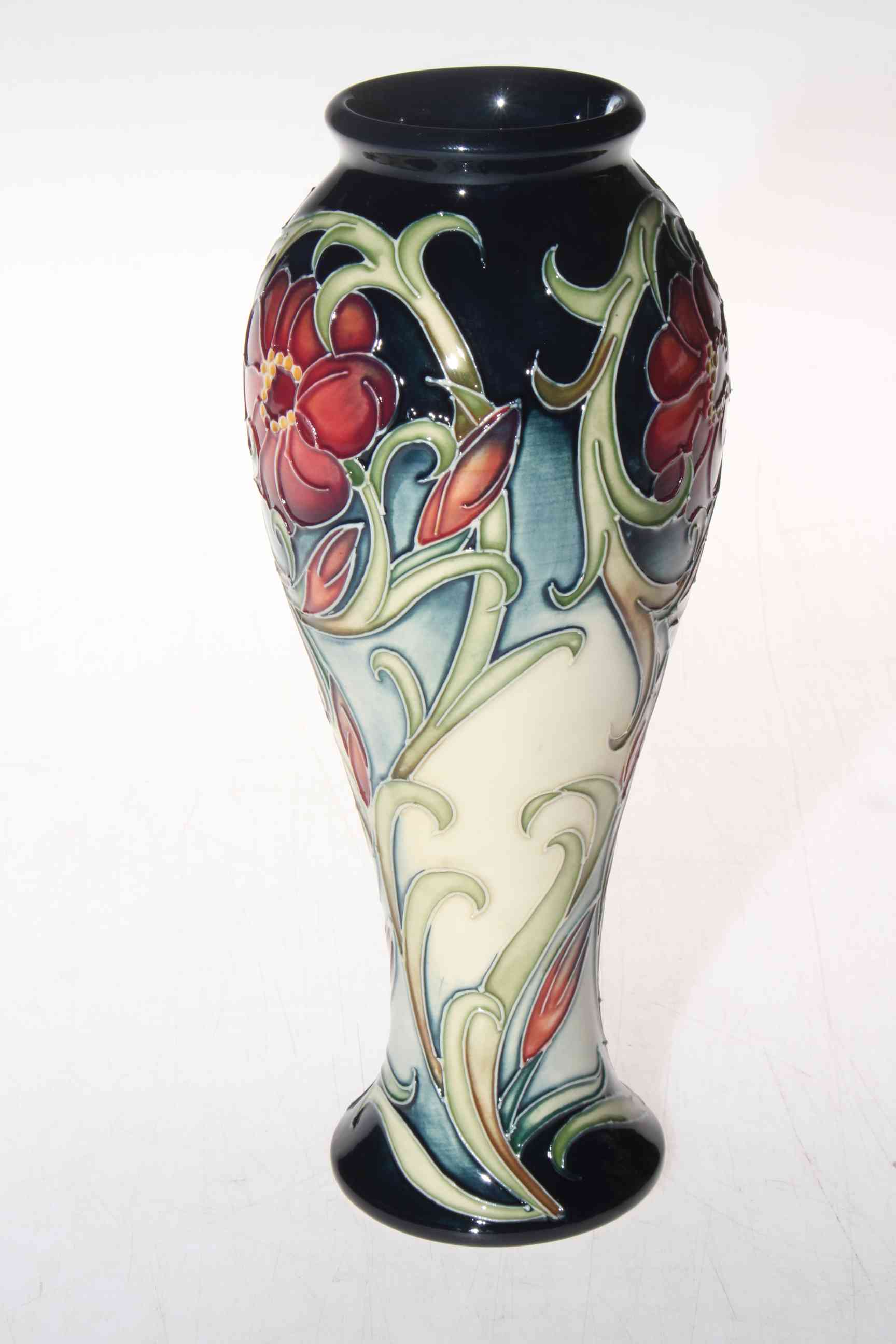 Moorcroft stylised anemone vase by Kerry Goodwin, 21cm, with box. - Image 2 of 3