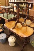 Victorian mahogany side table, Victorian mahogany circular topped tripod table and carboy-lamp (3).