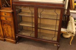 Early 20th Century mahogany astragal glazed two door china cabinet on cabriole legs.