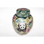 Moorcroft limited edition Pandas ginger jar by Sian Leeper, 132/150, 20cm, with box.