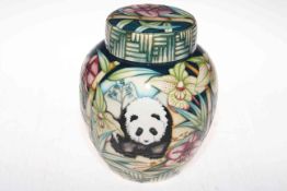 Moorcroft limited edition Pandas ginger jar by Sian Leeper, 132/150, 20cm, with box.