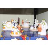 Coalport Characters The Snowman groups, six pieces with boxes.