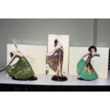 Three Coalport 'Art Deco' limited edition figures, Rio Rita, The Flapper, and The Dancer,