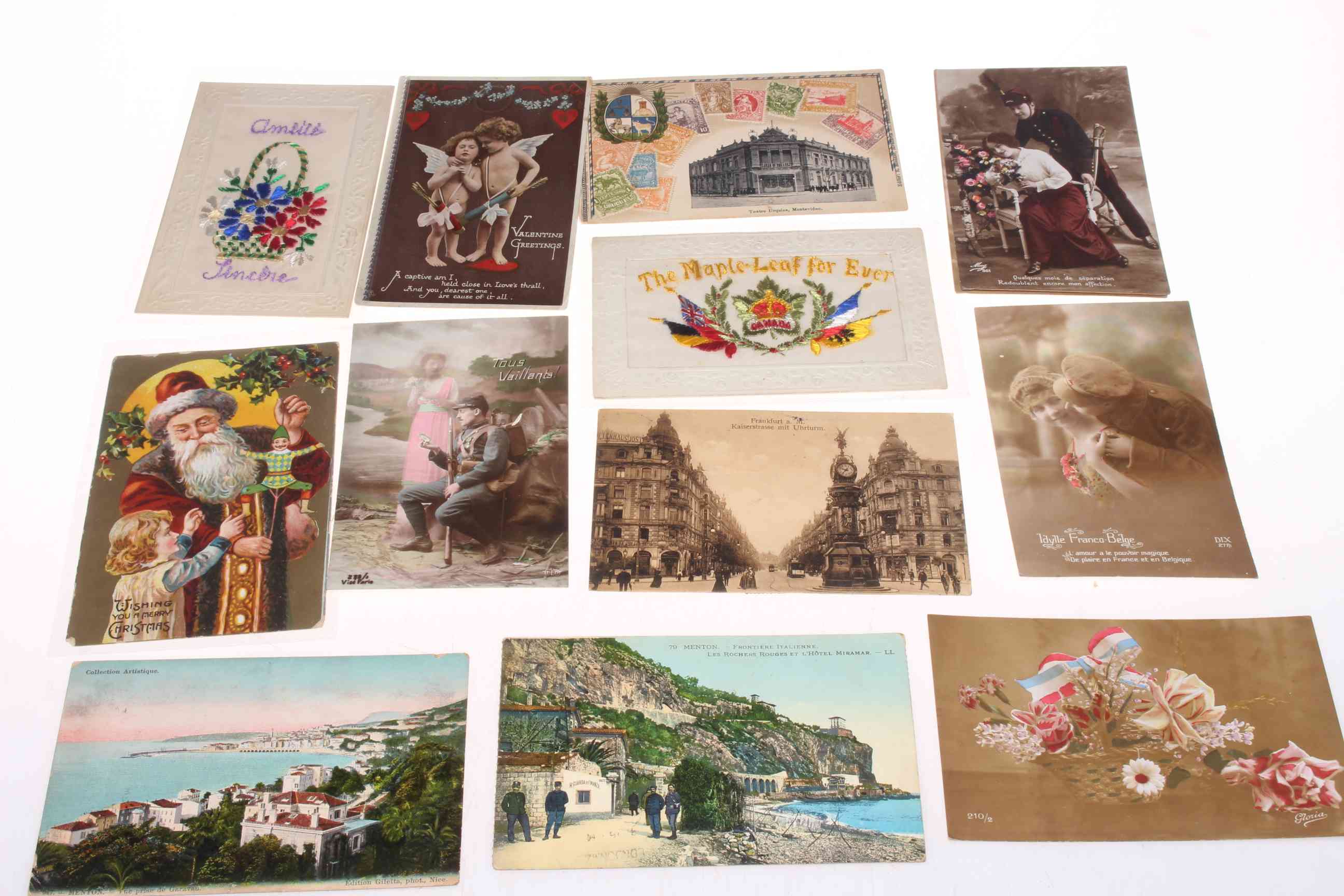 Box of postcards including Ye Wells Hotel Llandrindod Wells, Rochdale Hall RP, Belgium RP military, - Image 2 of 2
