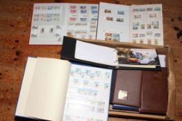 Assorted albums of Isle of Man mint stamps, Princess Diana Benham covers,