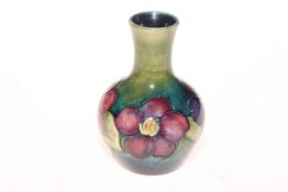 Small Moorcroft anemone vase with warrant label, 12.5cm.