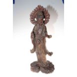 Chinese Buddhist carved wooden statue of Quanyin, 58cm.