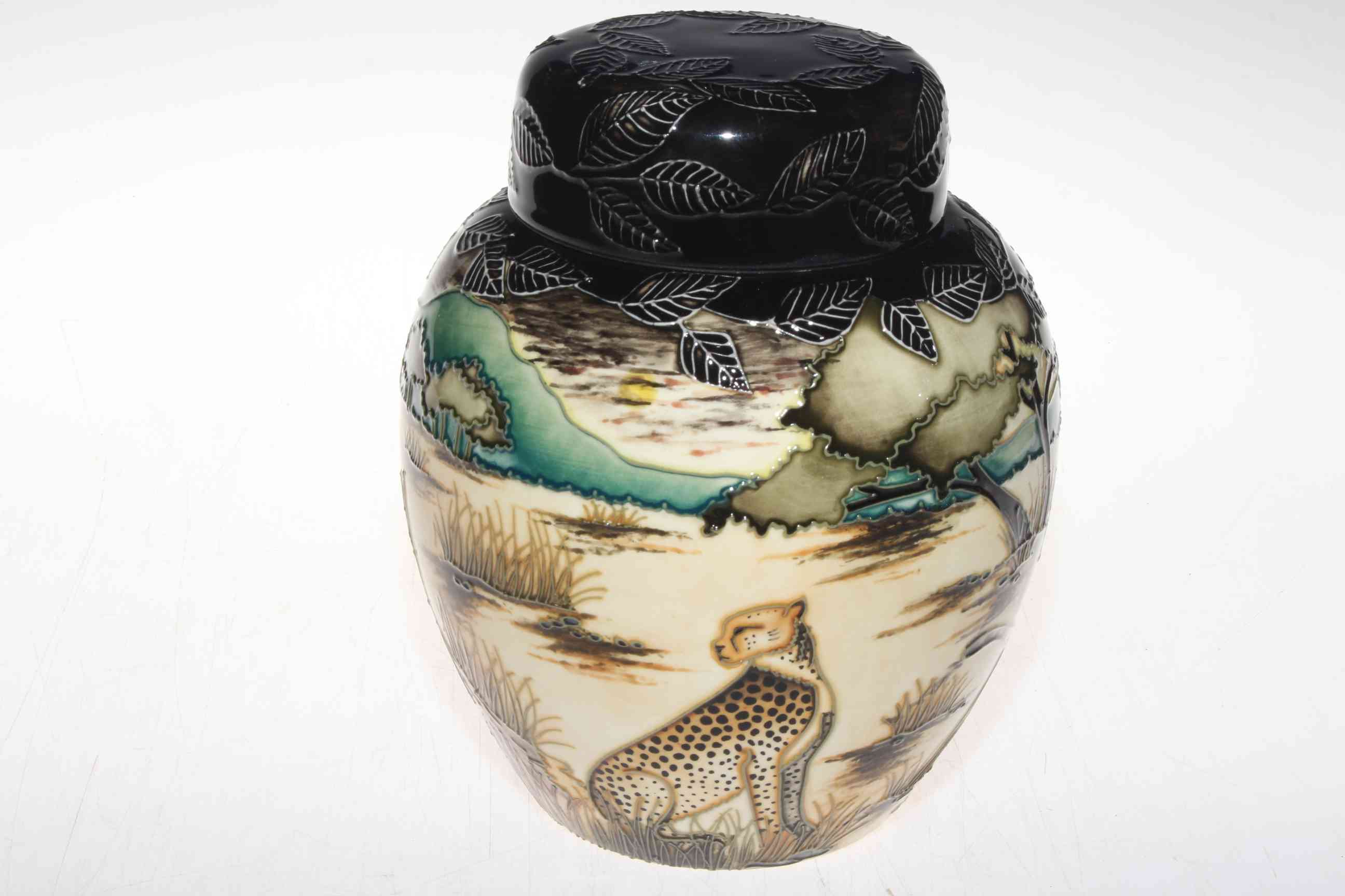 Moorcroft limited edition Cheetahs ginger jar, 137/150, 20.5cm, with box. - Image 3 of 4