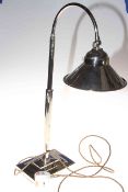 Art Deco style desk lamp, 58cm high.