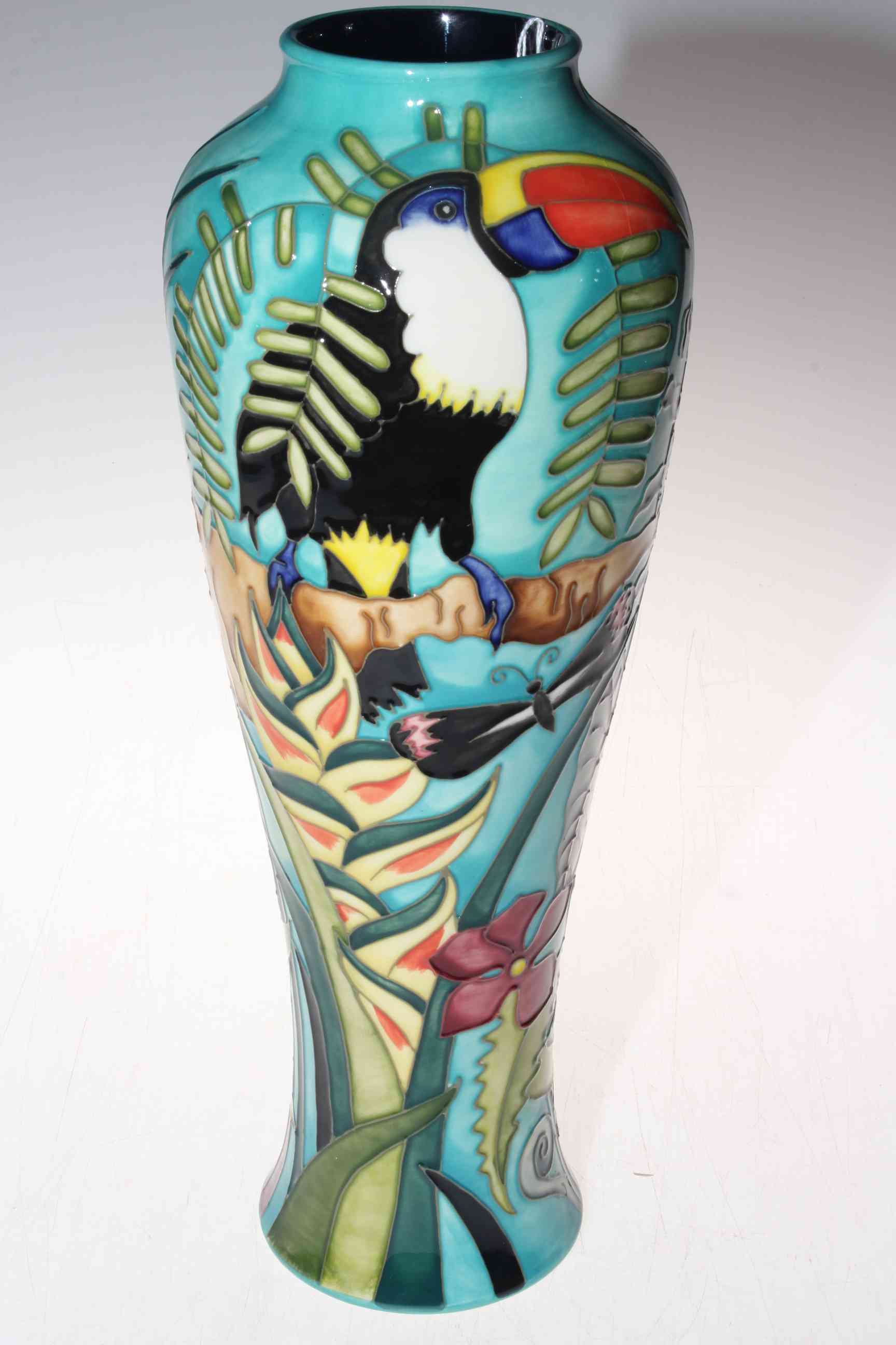 Moorcroft limited edition Jaraqui vase by Jeanne McDougall, 201/250, 36.5cm, with box.