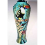 Moorcroft limited edition Jaraqui vase by Jeanne McDougall, 201/250, 36.5cm, with box.