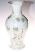 Chinese baluster vase decorated with birds and foliage, 43cm,