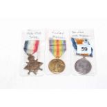 WWI Pip, Squeak and Wilfred war medals belonging to T4 - 061446 DVR. J. C. MORRELL ASC.