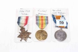 WWI Pip, Squeak and Wilfred war medals belonging to T4 - 061446 DVR. J. C. MORRELL ASC.