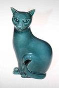 Poole Pottery model of a seated cat, 29.5cm.