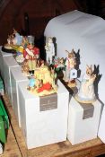 Royal Doulton Bunnykins Classics, eight pieces including Sandcastle money box,