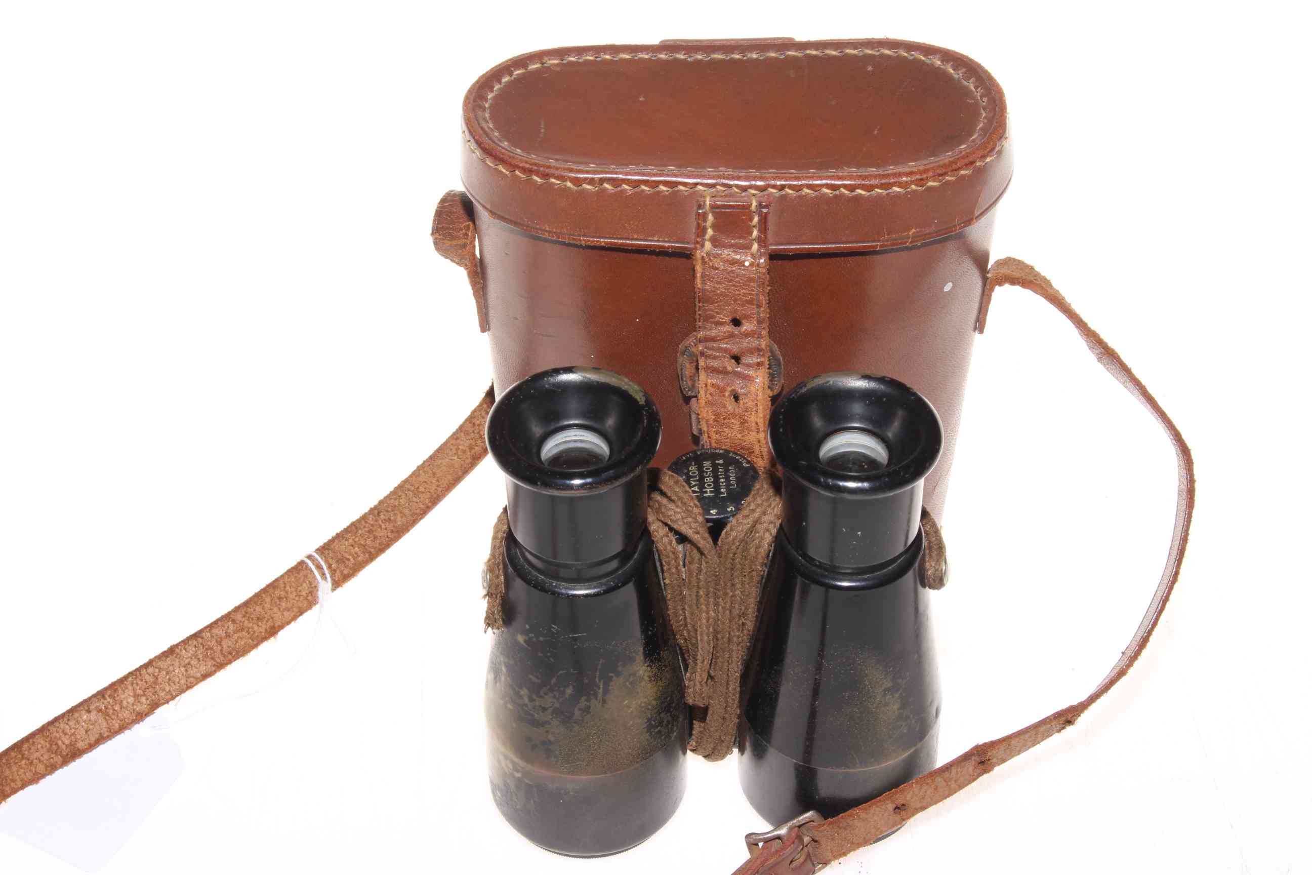Taylor Hobson London hunting binoculars, cartridge belt and gun cleaning equipment. - Image 2 of 2