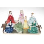 Collection of seven Royal Doulton ladies including Faith, First Dance and Special Occasion.