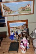 Royal Doulton Victoria and Elaine, Coalport Poppy and Thank You, Capo di Monte and other figure,