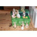 Royal Doulton Beswick Beatrix Potter figures including Jeremy Fisher and Jemima with Duckling,