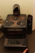 Vintage cast iron enchantress wood burning stove.