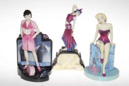Three Kevin Francis limited edition figures, Marilyn Monroe, Moon Dance and Tallulah Bankhead.