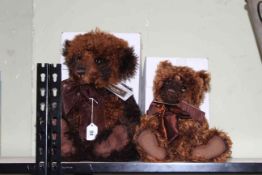 Two limited edition Charlie Bears Isabelle Collection, Dufous 141 of 250 and Rebus 121 of 300.