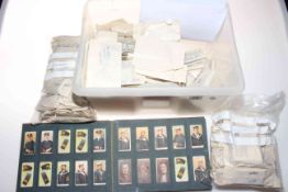 Collection of loose and albums of cigarette cards including Ogden's (Jockeys, Racehorses,