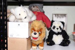 Three Merrythought Teddy Bears including Nanook Polar Bear, Lion,