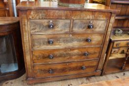 Victorian mahogany chest of two short above three long drawers,