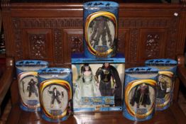 Lord of the Rings, six boxed figures including 'Barbie' 'Arwen' and 'Aragon'.