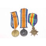 WWI Pip, Squeak and Wilfred war medals awarded to 96547 CPL. D. SCULLION RA and 96547 GNR. D.