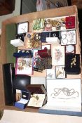 Collection of costume jewellery and wristwatches.