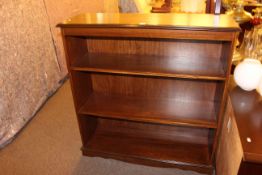 Modern five drawer office desk and three tier open bookcase (2).