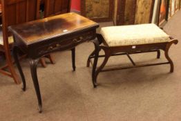 Victorian mahogany fold top card table having frieze drawer,