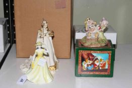 Three Royal Doulton figurines including Springtime Lady,